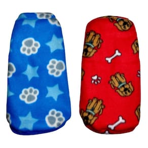 Kit 2 Roupas Cachorro - Suéter De InvernoM Vermelho e Azul