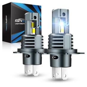 Lâmpadas de neblina Marsauto H4 28000LM Super Bright 9003, pacote com 2