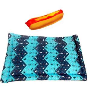 Kit Para Cães E Gatos 1 Colchonete E 1 Brinquedo De Vinil.