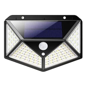 Luminária Solar 100 Led Com Sensor Presença Resistente Agua
