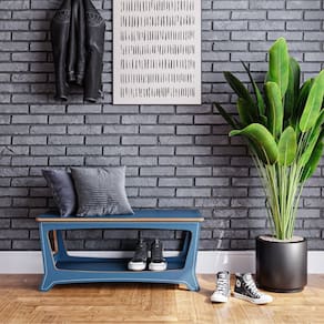 Sapateira para Quarto 100cm Chad 100% Mdf C 100cm x P 41cm x A 44cm Azul
