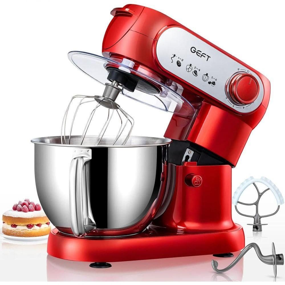 Batedeira Geft 6 Qt 600w Cabeça Inclinável Vermelha