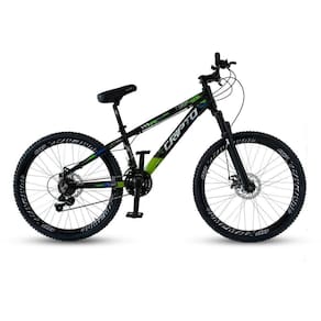 Bicicleta Aro 26 Cripto Freeride 21 Marchas Freios A Disco - Preto/verde