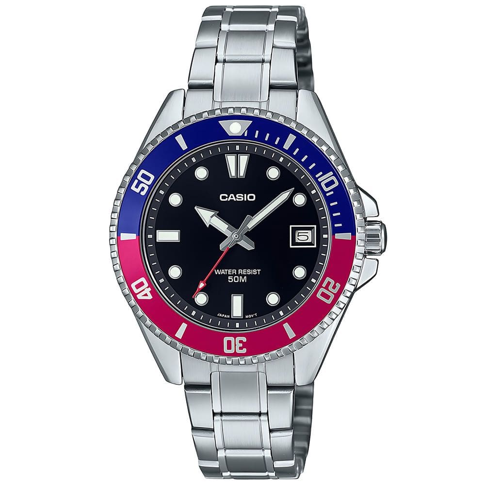 Relógio CASIO prata masculino MDV-10D-1A3VDF