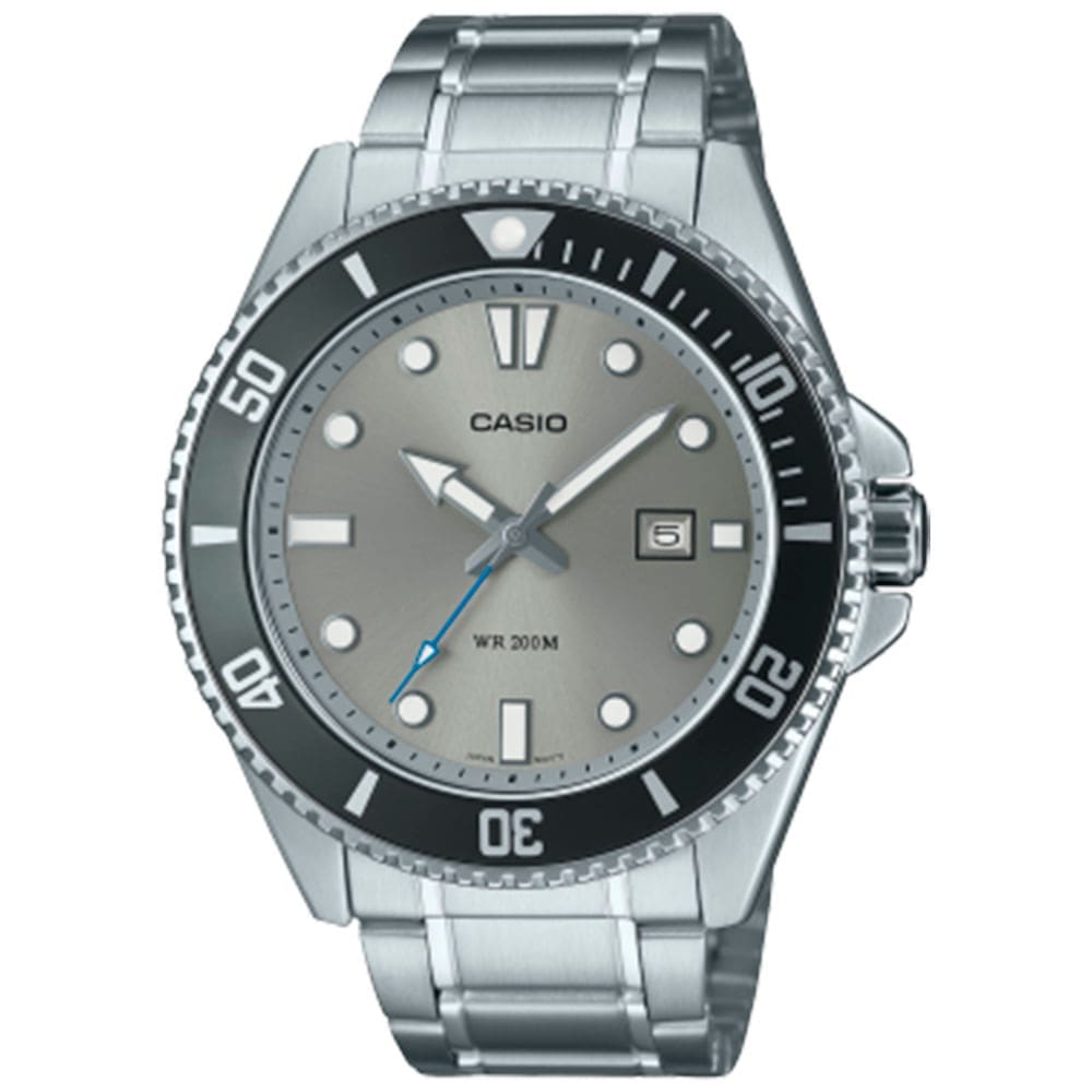 Relógio CASIO masculino analógico prata preto MDV-107D-8AVDF