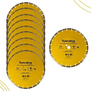 Kit 10 Und Disco Diamantado Navalha 14pol 350X10X25 4mm