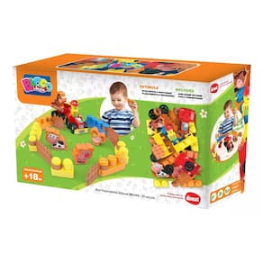 Blocos De Montar Box Fazendinha 20 Peças Dismat - MK348