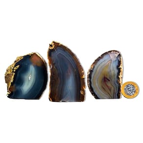 01 Geodo de Ágata Preta 300 a 350g 7 a 12cm Classe B