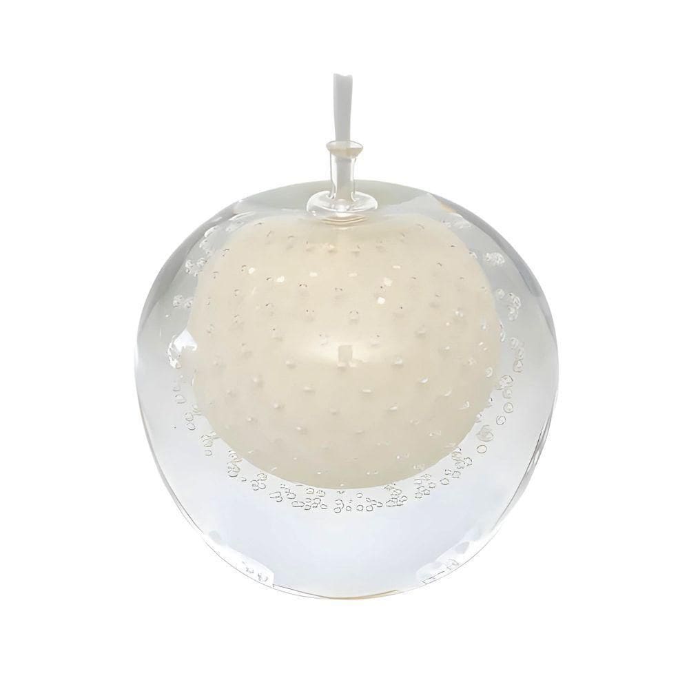 Lamparina Luminária Pérola Em Cristal Murano São Marcos 10x10cm