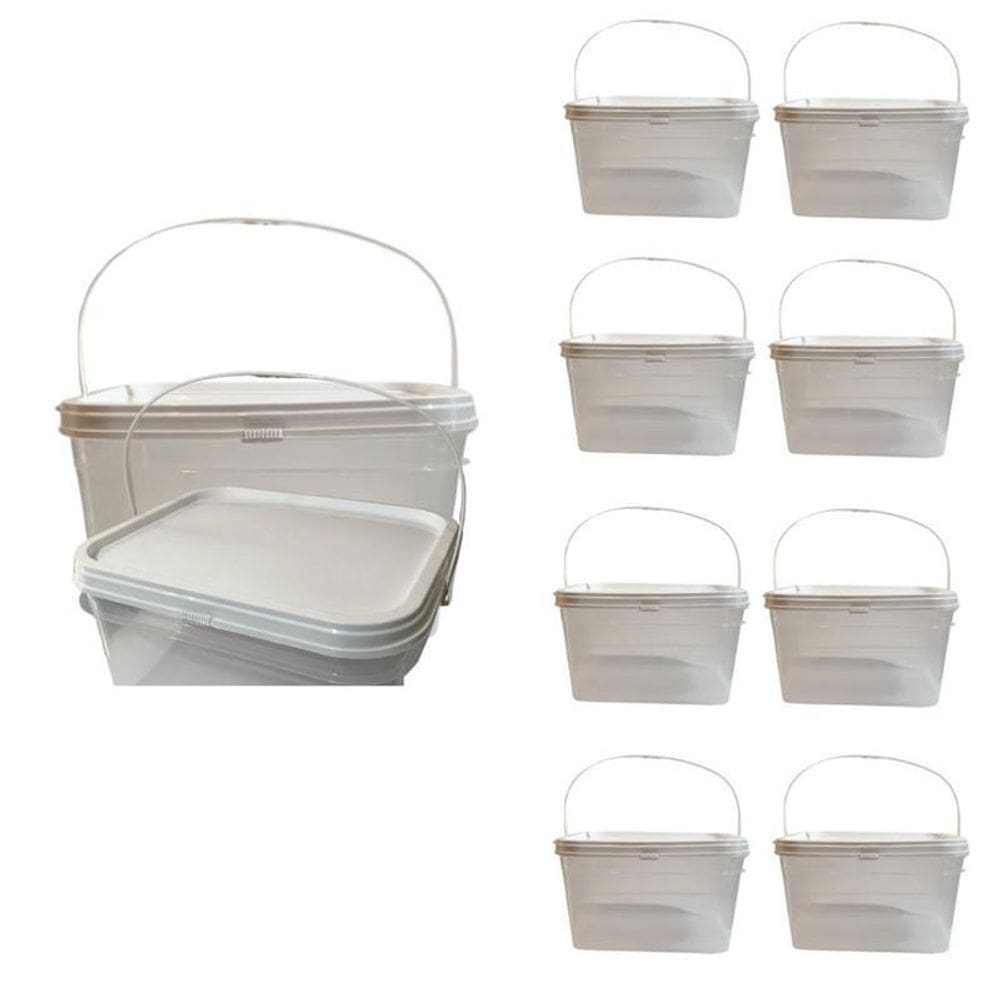 Balde Para Carregar Esmalte 2.4L Transparente-Kit 8 Pçs