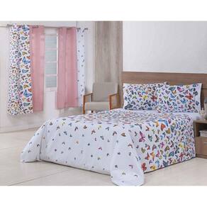 Jogo Lençol 4 Peças Cama Viúva 2,03Mx1,20Mx30Cm 100% Algodão