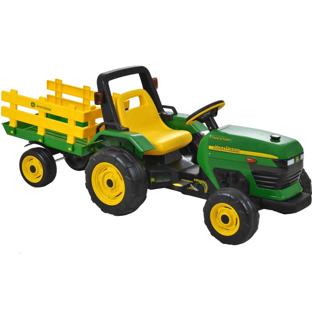 Trator de Pedal Menino Menina Peg Perego Deere Tractor and Trailer