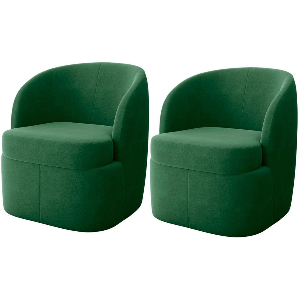 Kit 2 Poltronas para Sala e Escritório Base Giratória Samara