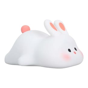Luminária Abajur Coelho Silicone Infantil Touch Luz De Toque