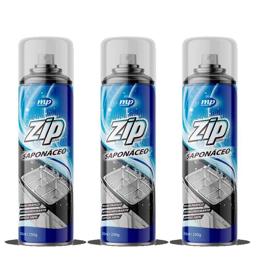 Kit 3 Saponáceo Spray Zip My Place 300ml