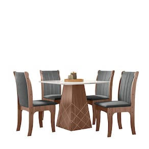 Conjunto Sala de Jantar Serena 0,90 com 04 Cadeiras amendoa 03A