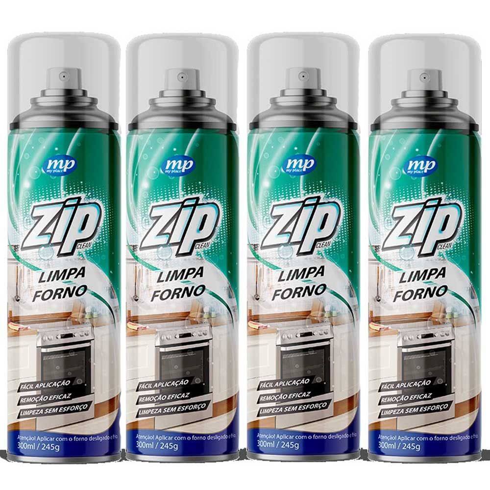 Kit 4 Limpa Forno Spray Zip My Place 300ml