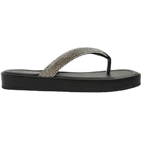 Tamanco Dedo Feminino Casual Dia a Dia FlatForm com Strass Via Marte 178-001