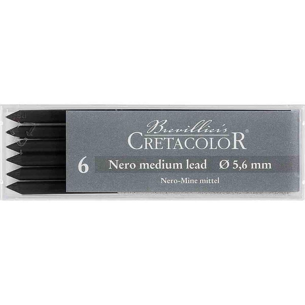 Estojo Mina 5.6Mm Nero Medium Com 6 Unidades Cretacolor