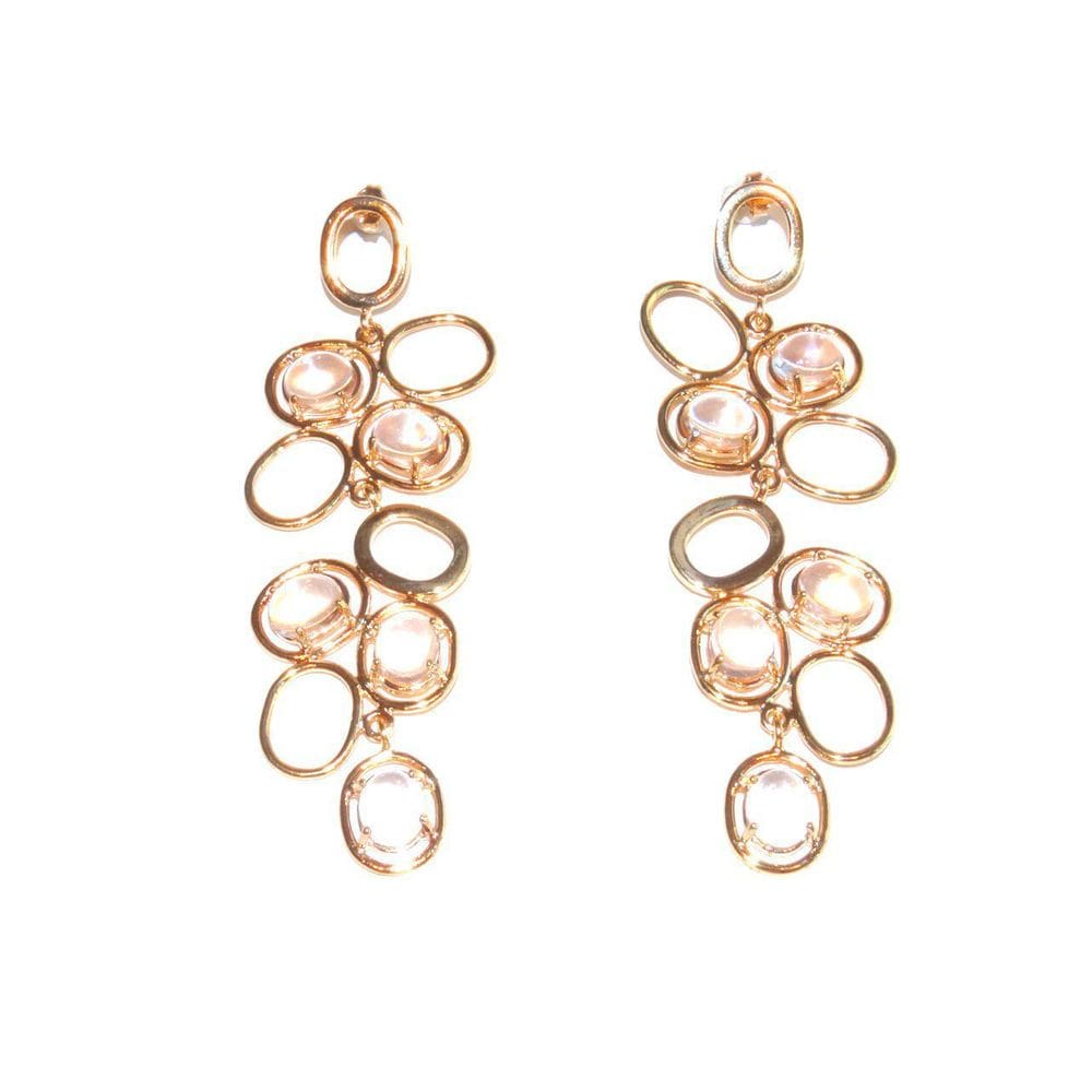 Brinco Círculos Banhado A Ouro