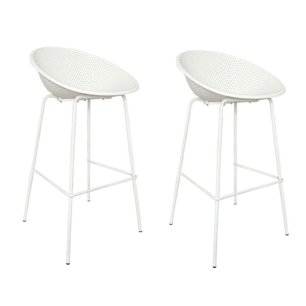 Kit com 2 Banquetas de Jardim Drops Branco