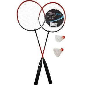 Kit Badminton Sport 2 Raquetes + 2 Petecas + Bolsa