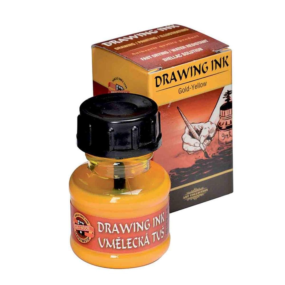 Tinta Nanquim Alta Pigmentação Koh-I-Noor 20G Gold Yellow M