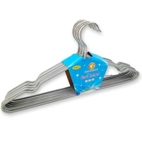 Kit 10 Cabides Emborrachados p/ Roupas 2452690 Cinza-Quanhe