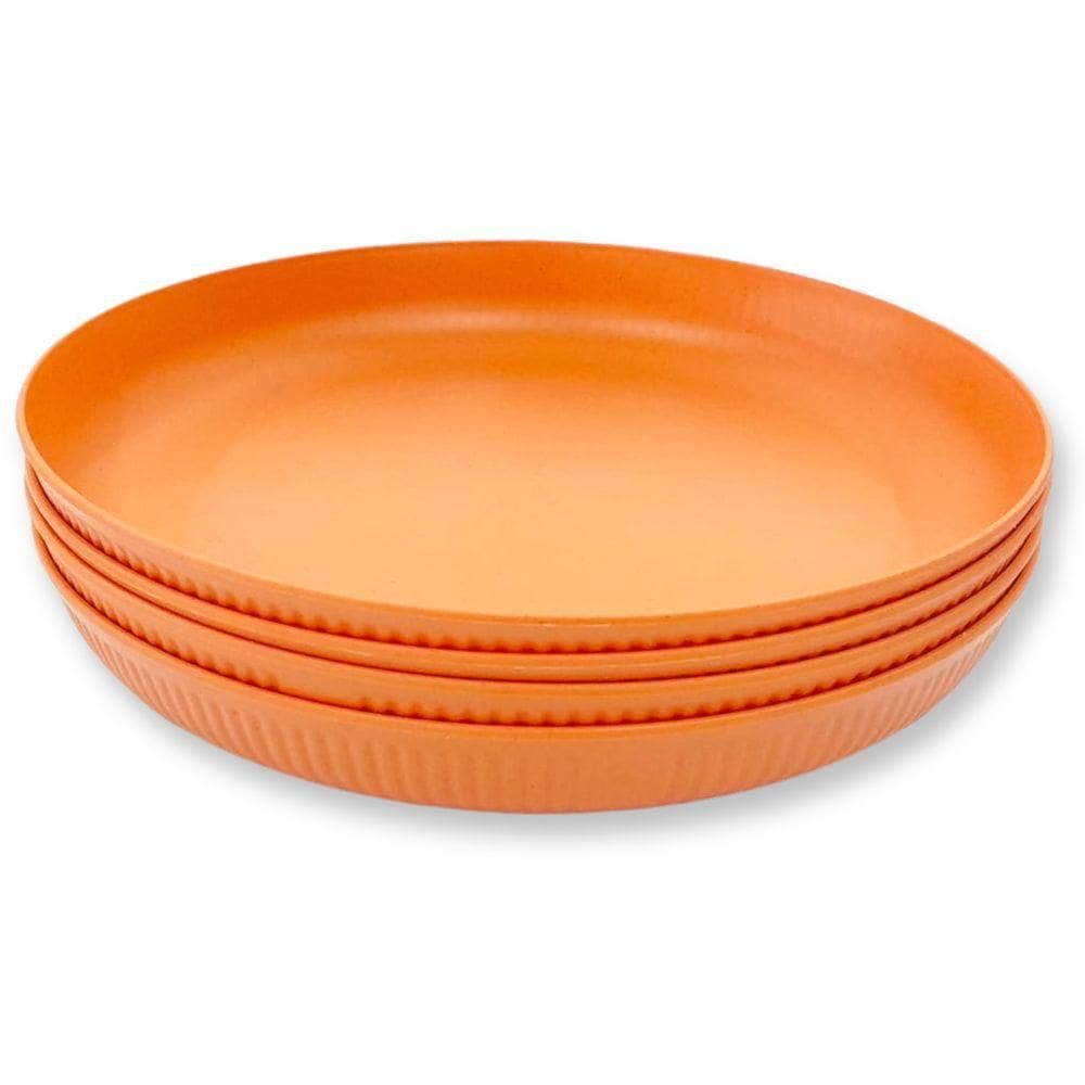 Kit 4 Prato Fundo Plástico Ø22cm 2443499 Salmão - Quanhe