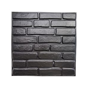 Kit 5 Placas Revestimento De Parede Pvc 3D Tijolinho Preto
