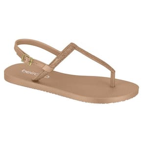 Sandália De Dedo Feminina Beira Rio Com Glitter  8449.1414
