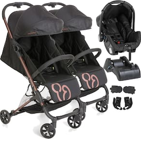 Carrinho Gemeos Bebe Conforto Base Galzerano Duolee Cobre