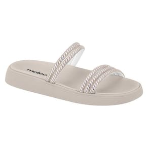 Chinelo Feminino Papete Moleca Tiras Brilho Casual 5469.135