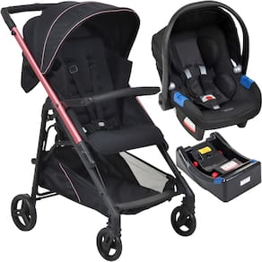 Carrinho de Bebe para Passeio Berço Burigotto Tak Metal Rose