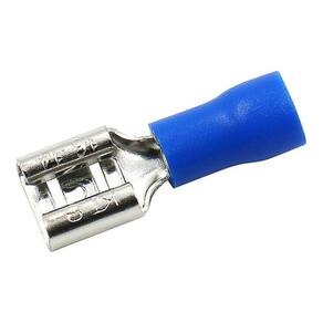 Terminal Fêmea Faston Pré-Isolado 1,5Mm A 2,5Mm Azul - 100Un