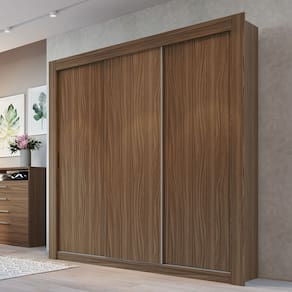 Guarda-Roupa Casal Mad 3 Portas 2 Gavetas Ph1681 Nogueira - Herval