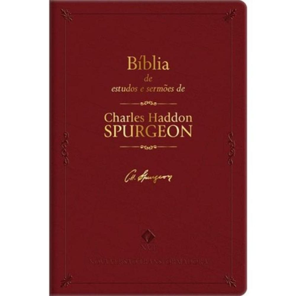 Bíblia De Estudos E Sermões De Charles H. Spurgeon - Bordô