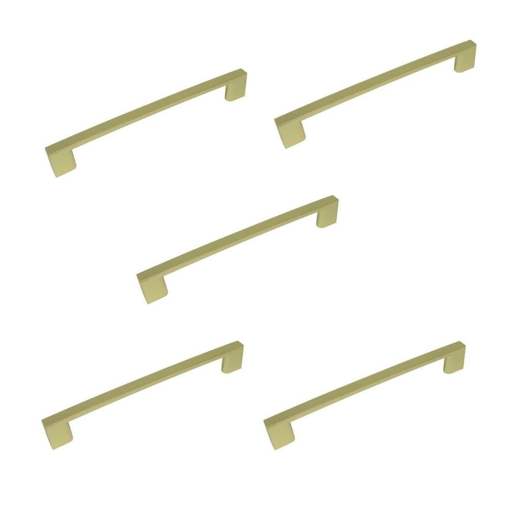 Kit 5 Puxador Dourado Il 950 Metal 96Mm Com Parafusos