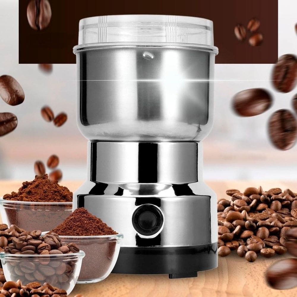 Moedor Grãos Elétrico Portátil Aço Inoxidável Bivolt Ideal