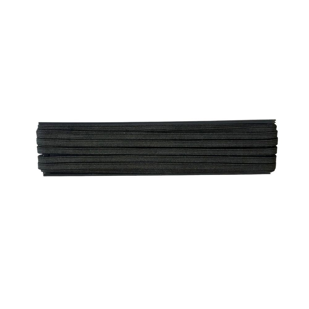 Kit 5 Elástico Chato Preto 7Mm Nº 12 De 10 Metros Costura