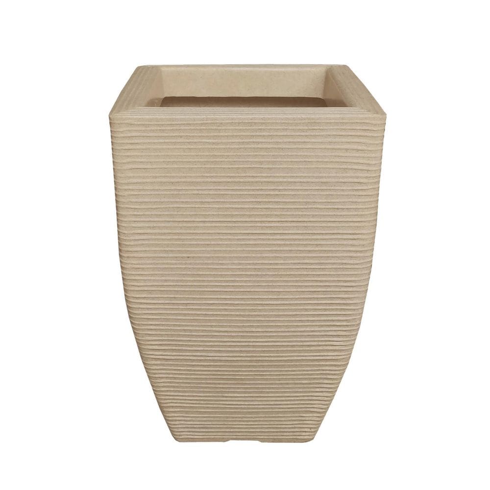 Vaso De Planta Trapézio Decorativo Polietileno 60X38Cm Areia