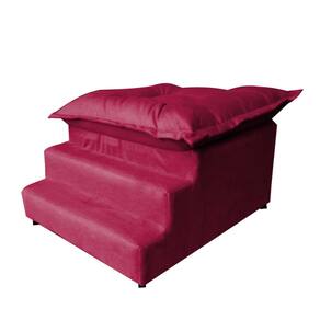 Escada Nick Sofá Cama Pets Cães Gatos Ossinho Vermelho