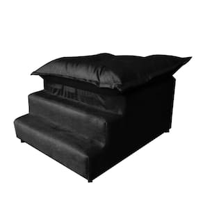 Escada Nick Sofá Cama Pets Cães Gatos Ossinho Preto