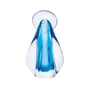 Escultura Decorativa Nossa Senhora das Graças em Vidro Murano Azul 23x12cm São Marcos