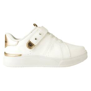 Tênis Pink Cats V5352 Infantil Branco Dourado dia a dia