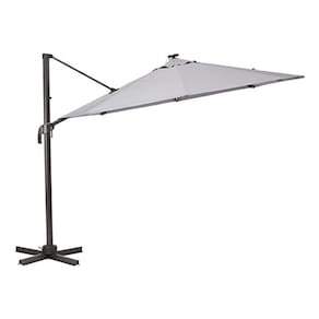 Ombrelone Guarda Sol Lateral Octagonal 288cm Cinza Com Led