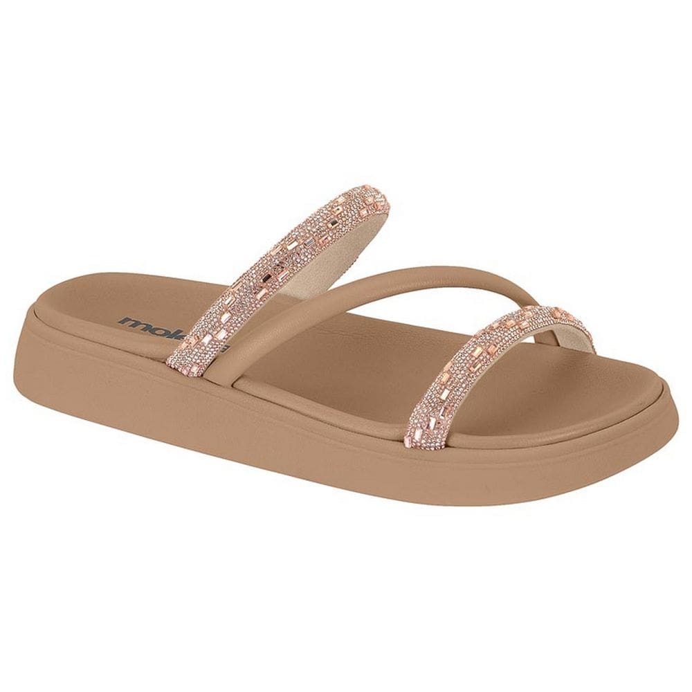 Chinelo Feminino Papete Moleca Gliter Tres Tiras 5469.121