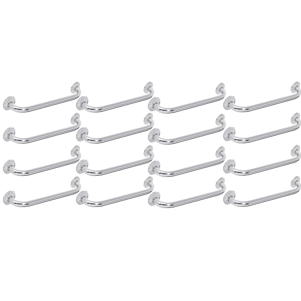 Barra De Apoio 40cm Alça Banheiro Inox Kit 16 Uni Suporte Anti Queda Idoso Cadeirante