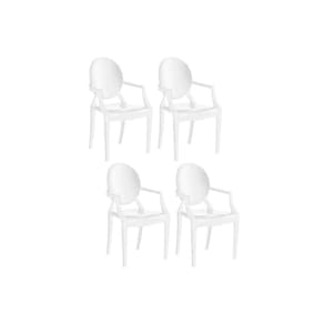 Kit 4 Cadeiras Wind Plus Uz4003 4 Un Polipropileno Branco
