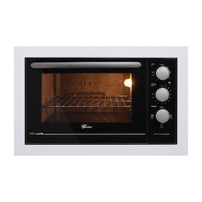 Forno de Embutir Elétrico Fischer Fit Line 48L com Timer e 3 Funções Branco 220V